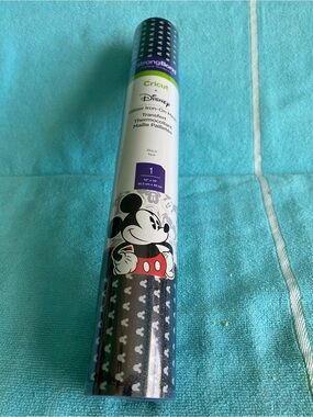Cricut Disney Glitter Iron On Mesh Transfert Black Noir Mickey Mouse Heads NWT